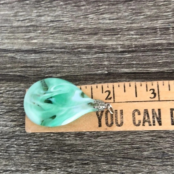 Vtg  Swirl Glass Pendant - Picture 4 of 4